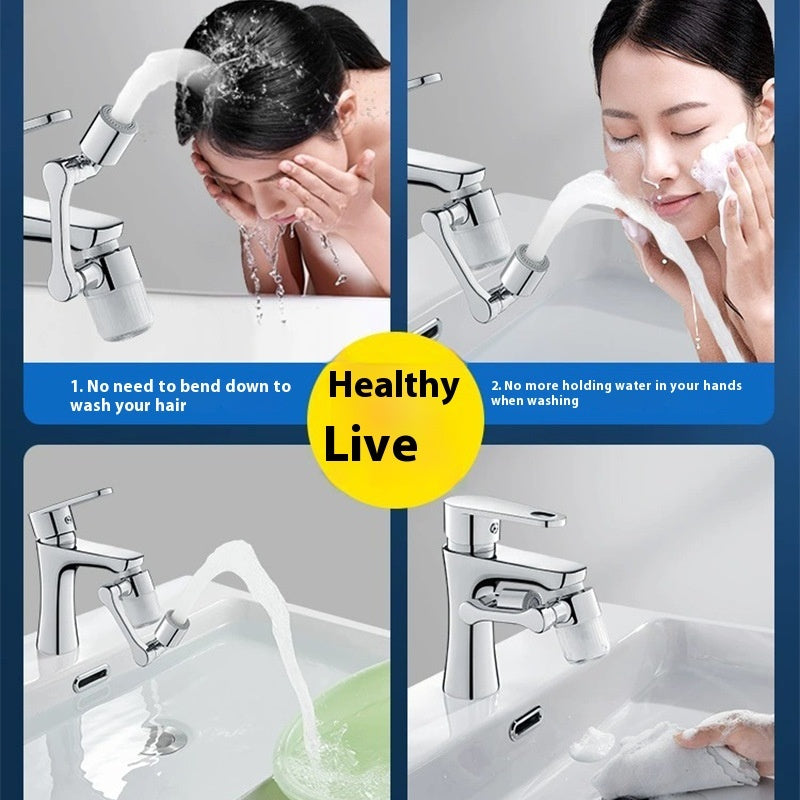 1080° Rotating Faucet Extender with Built-In Water Filter